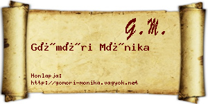 Gömöri Mónika névjegykártya